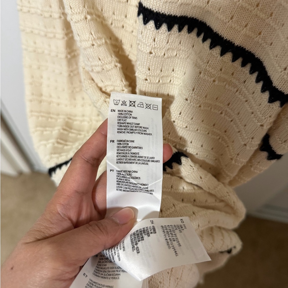 Varley Cream and Black Knit Maxi Dress - Picture 4 of 7